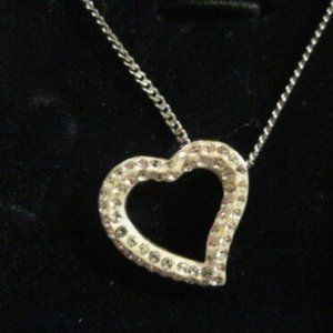 FLASH SALE Swarovski Swan Signed Mozart Heart Necklace with Box and Tags